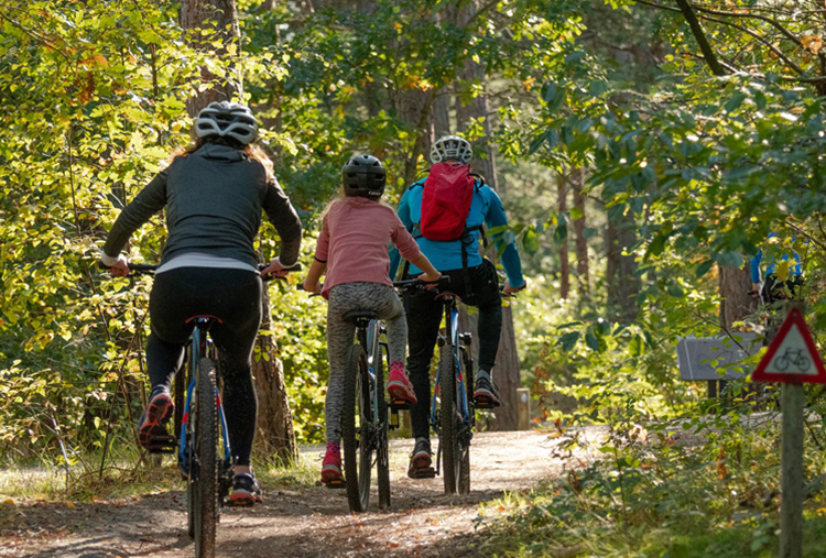 Met de hele familie op de fiets