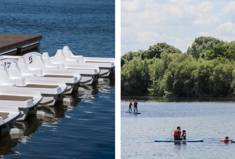 Planche de SUP et pédalo 