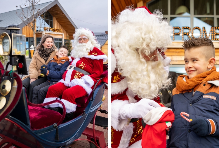 Fotoshoot op een kerstslee